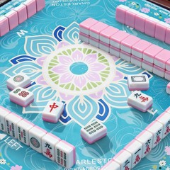 Mahjong Mat for Table 32.4”x32.4”, Rolled Shipping, No Creases Mah Jongg Ma…