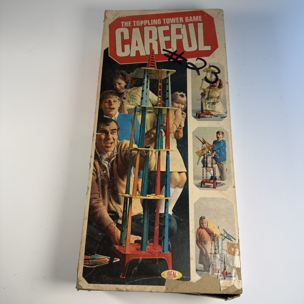 Vintage 1967 Careful The Toppling Tower Game COMPLETE w/ Box