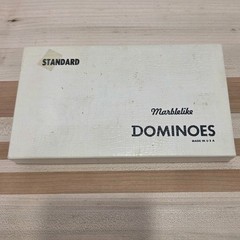 Puremco Marblelike Dominoes White Standard Double 6 WATERMELON No 616 Vintage