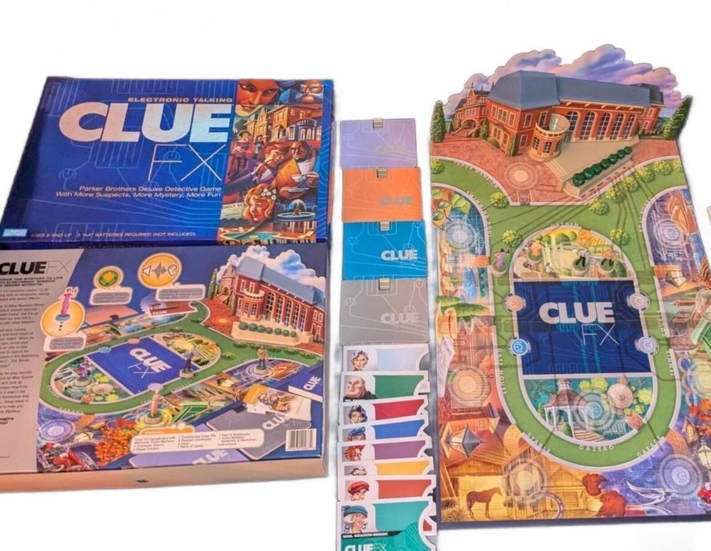 NIB Vintage CLUE FX Electronic Talking Board Game 2003 Parker Bros Sealed