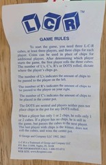 Original George & Co LCR Left Right Center Dice Game w/Blue Chips & Instructions