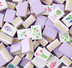 American Mahjong Game Set Light purple 160 Lavender Layered 284)