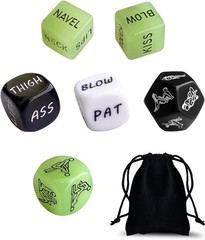 6 PCS Sex Gaming Dice for Couples Naughty Dice with Sex Positions Sex Play Dice