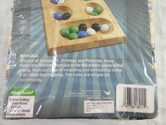 Cardinal Solid Wood Folding Mancala Game Board 48 Multi Color Stones NOS Age 6+