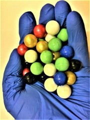 Glass Marbles Solid 60 Opaque Opal 16mm 5/8″ Chinese Checkers Board Games