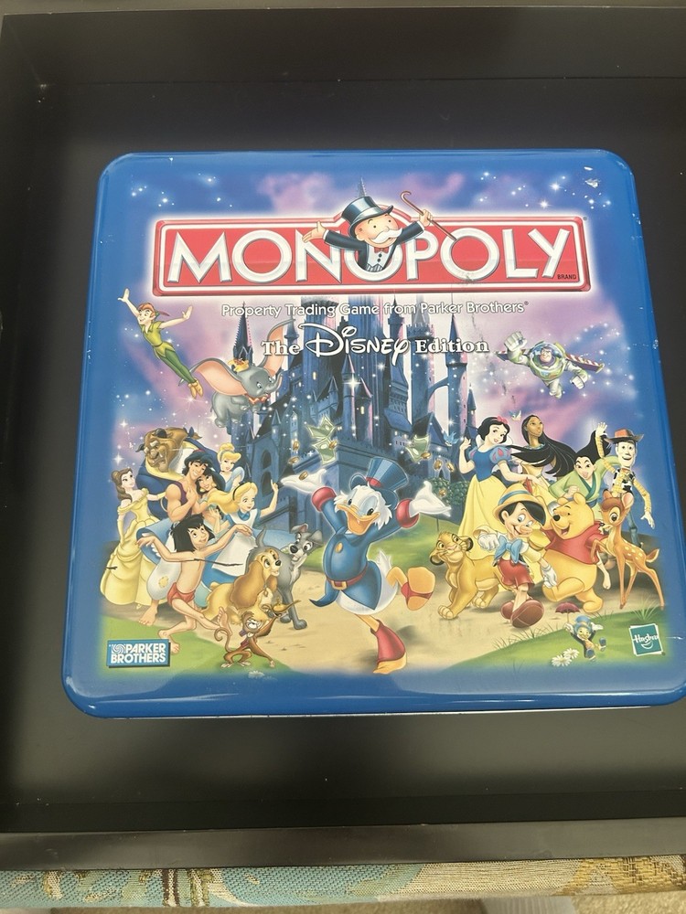 Parker Brothers Monopoly Disney Edition Complete Board Game w/ 8 Pieces, Ages 8+