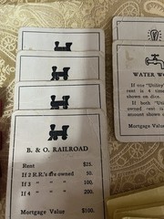 Parker Bros Monopoly 1930s Game with Board and Accessories- see description.