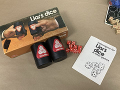 Vintage Dice & Card Game Lot Boggle Word Yahtzee WaterWorks Card Cube Liars Dice