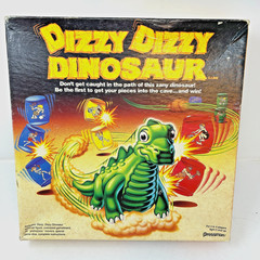 1987 DIZZY DIZZY DINOSAUR Board Game pressman WORKS Complete vintage wind up