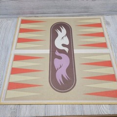 Backgammon Game Wood Pieces Game Night 1975 Selchow and Richter Vintage