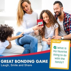 Family Trivia Game, 60 Fun Trivia Cards, Ages 4 and Up