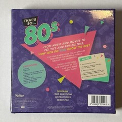 Ridley’s That’s So 80s Trivia Game Party Family 1980s Music Movies Pop Sealed