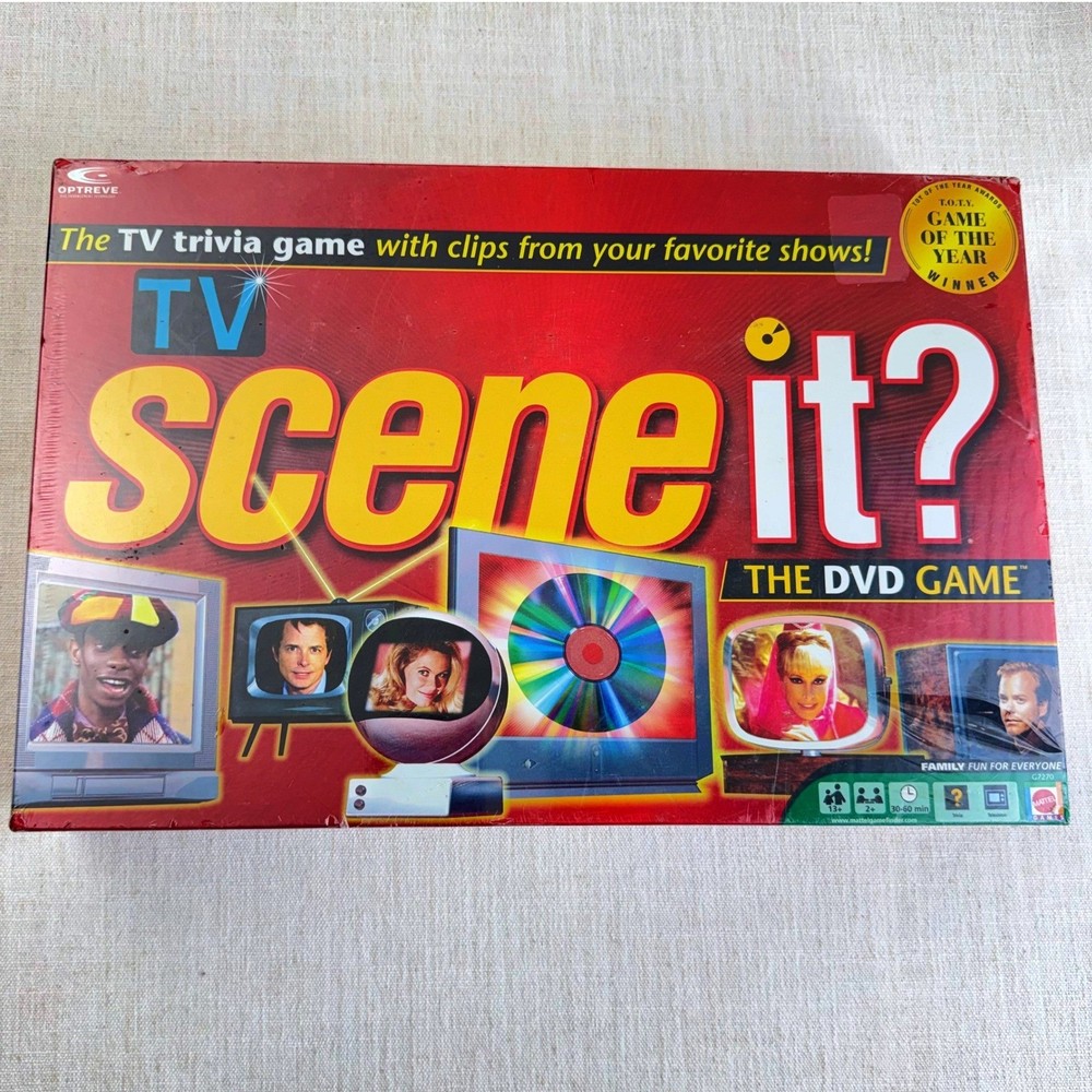 Mattel TV Scene It? The DVD Game 2005 Trivia Board Game New Sealed G7270
