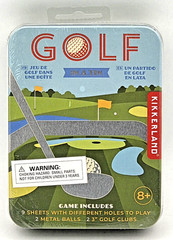 Kikkerland Golf In A Tin Desktop Mini Game Set NEW SEALED Travel Size ⚡FREE SHIP