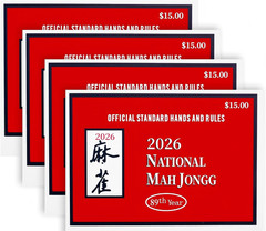2026 NMJL Mah Jong Card Official Revision – Large Size – 4 Pcs