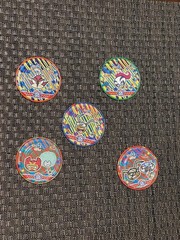 Lot Of 5 Rare Mega Tazos Pogs Mexico ¡MUCHA LUCHA! BIGER SIZE Metal