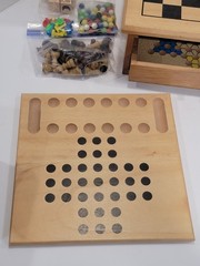 Board Game Set – 10 in 1 Tabletop Wood Game Center With Game Pieces