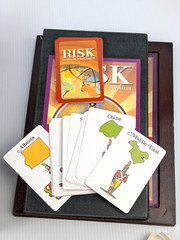 RISK Wooden Vintage Game Collection Edition Library Book Shelf COMPLETE Wood Box