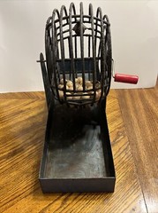 VTG Antique 1920s Met Games Co. Metal Bingo Ball Dispenser