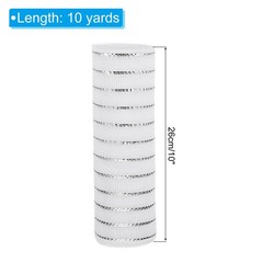 PATIKIL Decorative Mesh Ribbon, 10 Inch x 10 Yard Ribbon White Silver