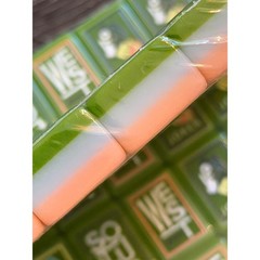 Modern Three Layer Mahjong Tile Set Green Pink White Floral American Mahjong