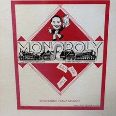 Vintage MONOPOLY Game GERMANY/German All Wooden Pieces Complete 60s