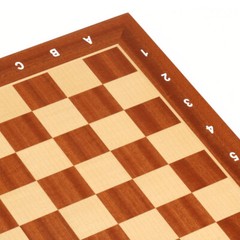 15×15″ Maple&Sapele Inlaid Wood Chess Board w/40mm Square. Flat Chess Game Board