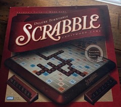 Scrabble Deluxe Turntable Crossword Game Parker Brothers Hasbro 2001 COMPLETE