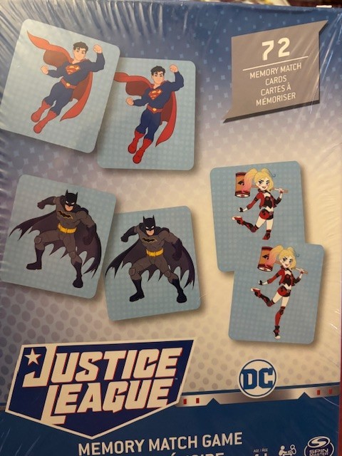 Justice League Memory Game Matching Batman Robin Harley Superman NEW Free Ship