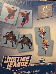 Justice League Memory Game Matching Batman Robin Harley Superman NEW Free Ship