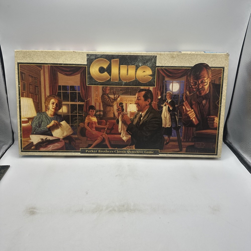 Vintage Clue Board Game 1992 Classic Detective Parker Brothers COMPLETE