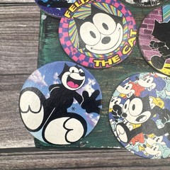 Vintage Various Felix the cat pogs Lot Of 8 1990’s Rare