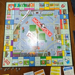 The Simpsons Monopoly Board Game W/ All 6 Pewter Tokens | Fully Complete In Box