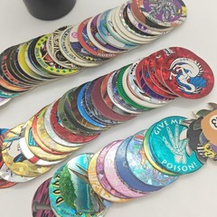Vintage Official Pog Tube 1990s Retro Pog Game w/ 80+ POG Discs