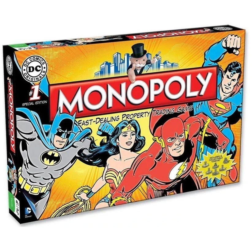 DC Comics Monopoly (Board Game, 2019) Justice League, Batman, Superman, Wonder