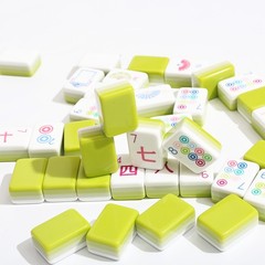 New vibrant layered mahjong tiles – American style 160 tiles – Green tea color