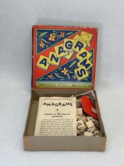 Antique 1920 Anagrams Game By Pressman Co. Inc. USA With Box Complete Preowned