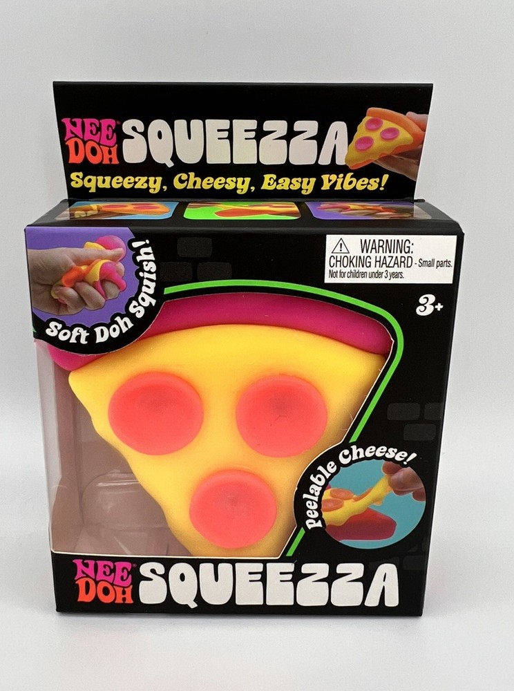 AUTHENTIC NeeDoh SQUEEZZA Pizza Slice Squishy Toy Nee Doh Fidget Toy BRAND NEW