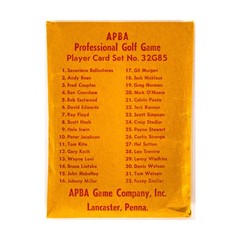 APBA APBA Golf Card Sets Golf (Complete Season Cards 1985) (1st) Bag VG+