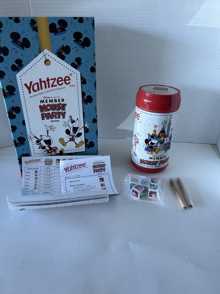Yahtzee Disney Vacation Club Member Mouse Party 🎲Super Rare