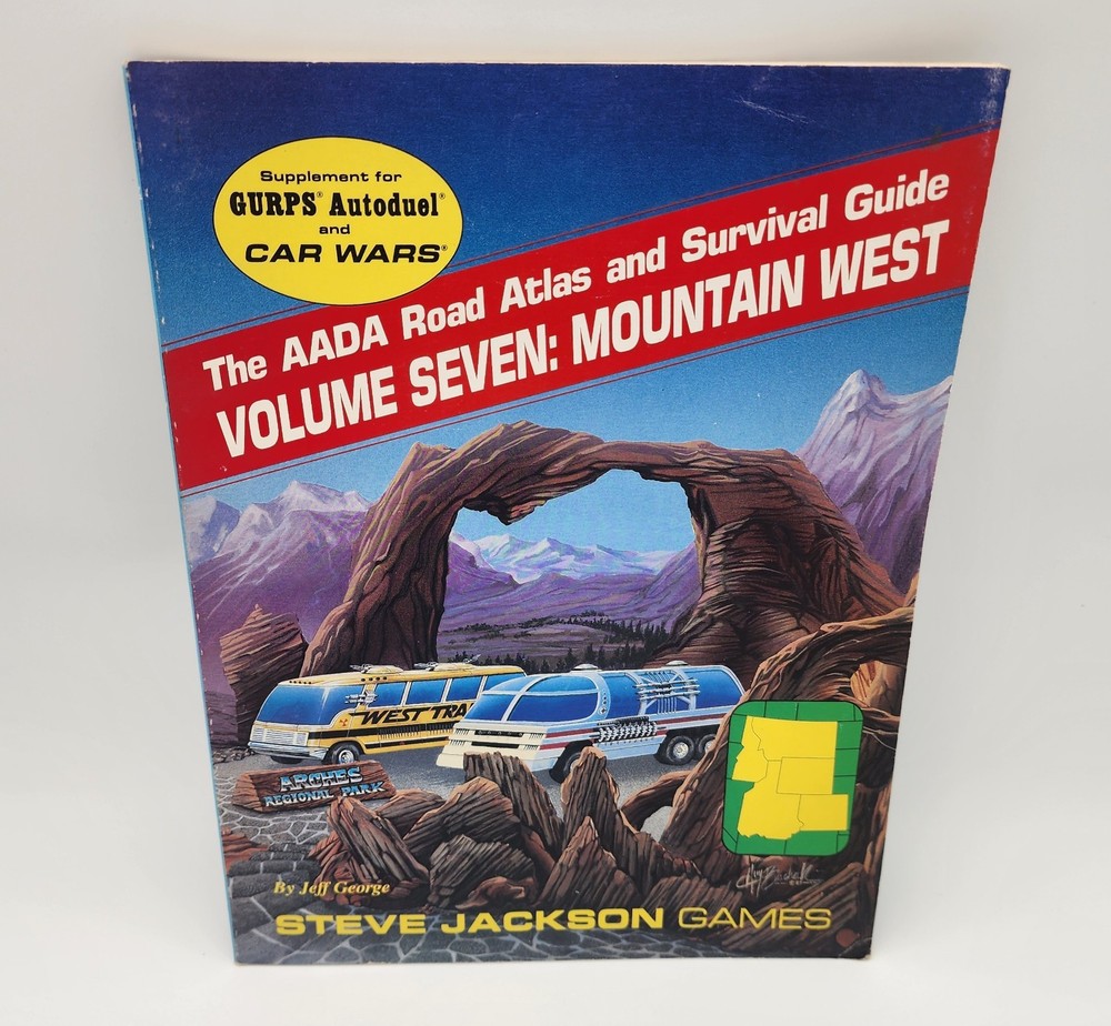 AADA Atlas & Survival Guide Vol 7: Mountain West – Car Wars Steve Jackson Games