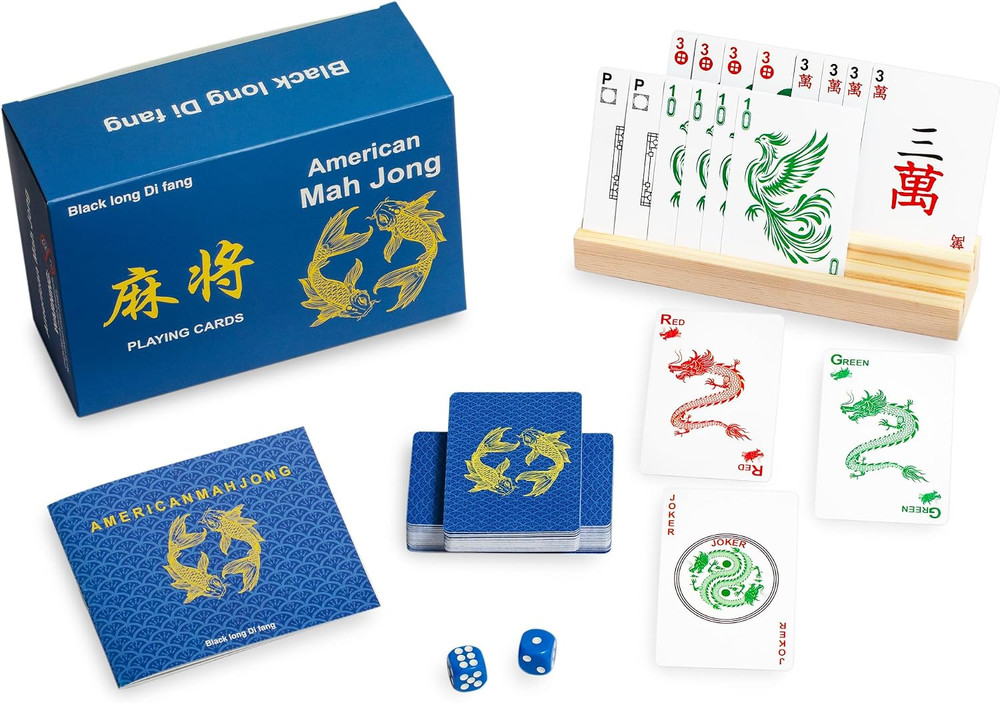 American Mahjong Game Set, 166 Card Standard | Portable, Family Game, Travel Edi