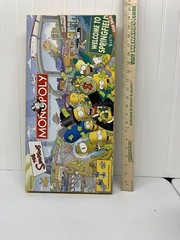 The Simpsons Monopoly Game 2001 Open Box Seems complete