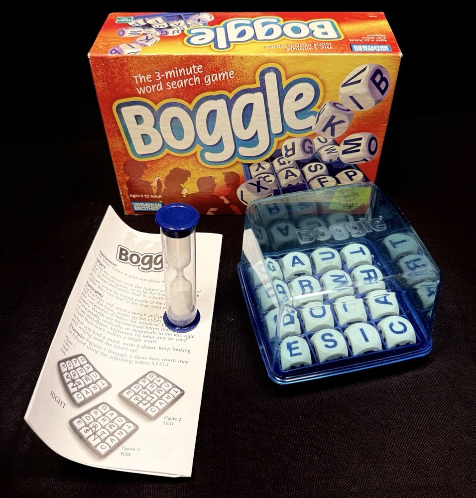 BOGGLE by Parker Brothers, The 3-Minute Word Search Game, 8 to Adult, Family Fun