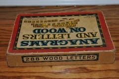 Vintage Game Anagrams Letters On Wood Tiles Milton Bradley USA #4719 Springfield