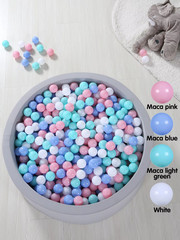 100Pcs 5.5cm Eco Friendly Ball Pit Balls Macaron Pink Blue Green White Soft