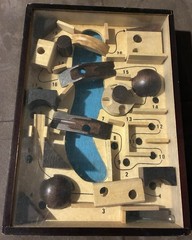 Exciting Playland Game 1970’s German Wooden Maze Toy Vintage Pre-owned
