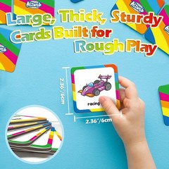 48 Pcs Vehicle Memory Match Game for Kids 3-6, Educational Flash Cards, Toddler