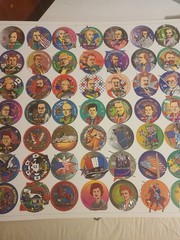 10 Sheets UnPunched Pogs Milk Caps Game Cap club, presidents + bonus boards