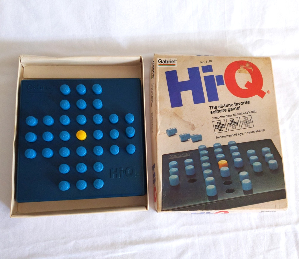 Vintage Gabriel HI Q 7120 Solitaire Peg Game 1978 Complete Favorite Travel Games